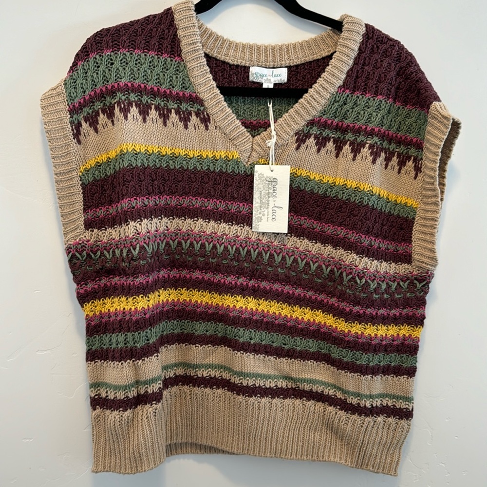 Slouchy Sleeveless Sweater Vest